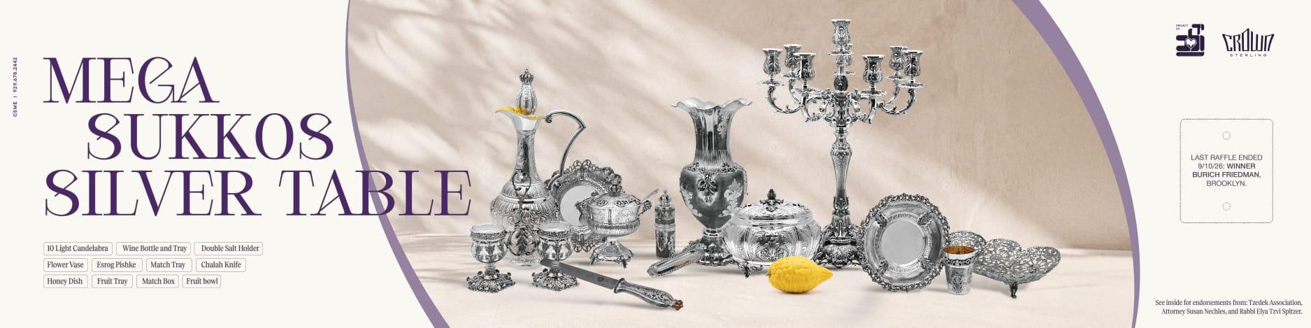Win a Mega Sukkos Silver Table – tickets start at just $1